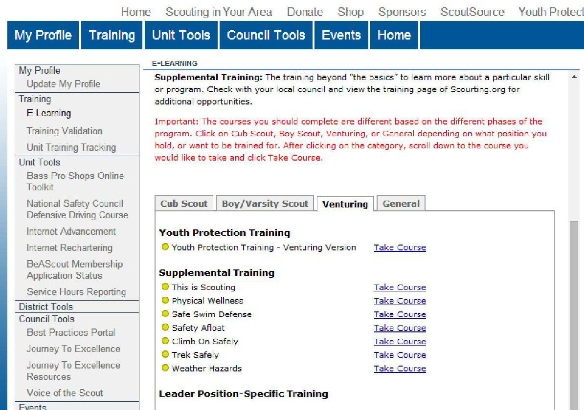 Youth Protection Training