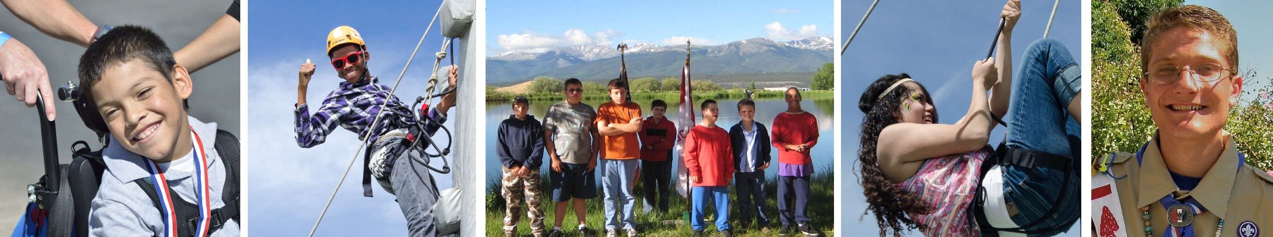 Diverse images of youths.