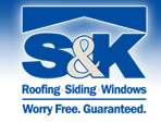 S&K Roofing Siding and Windows Logo