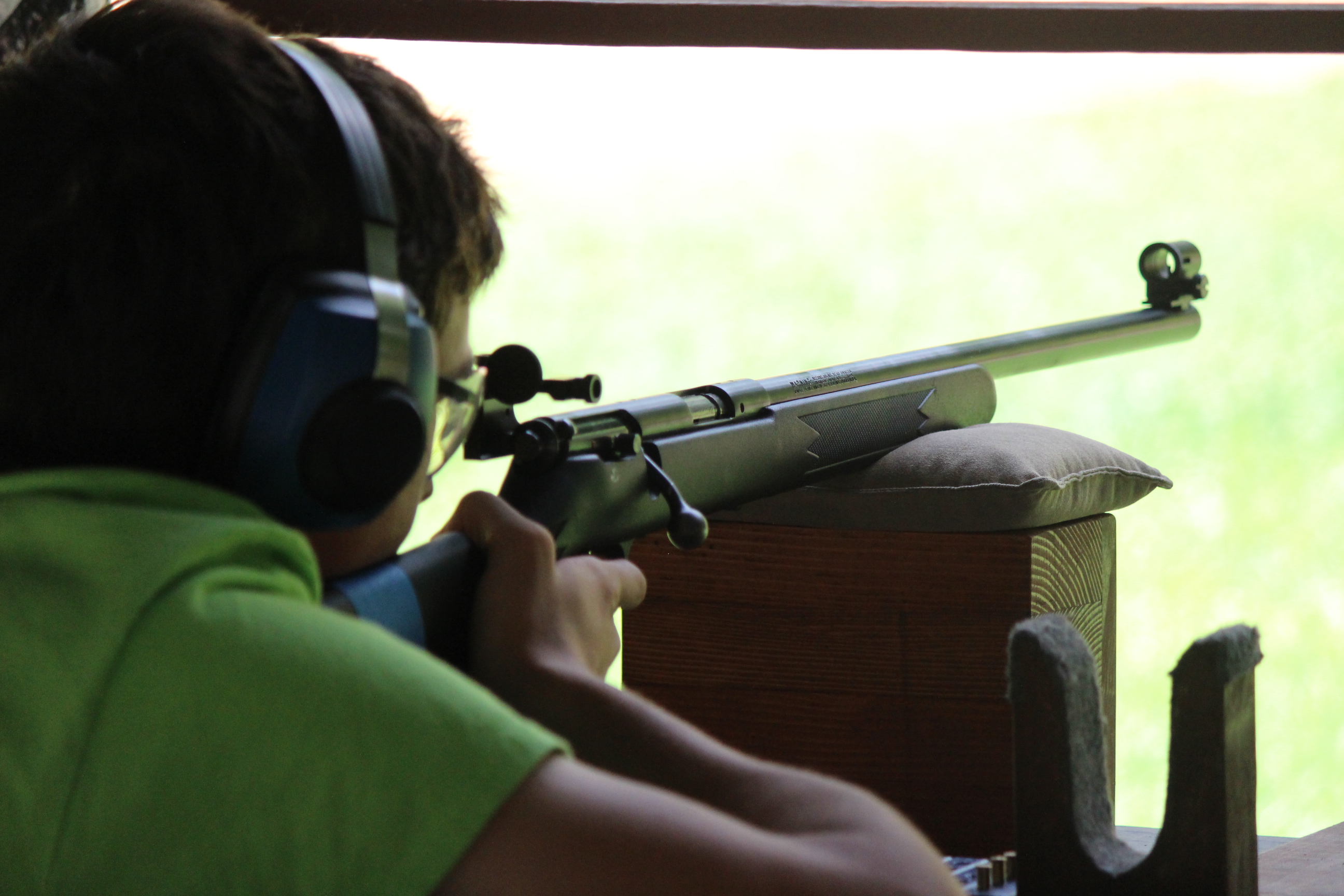 A Scout shooting at the rifle range.