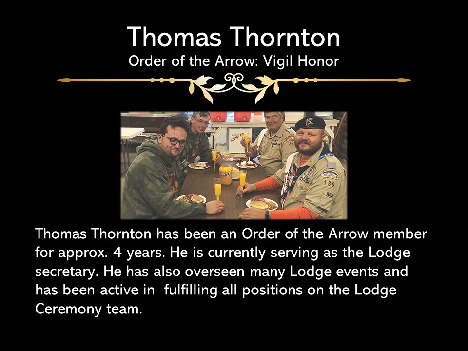 Order of the Arrow Founder's Award & Vigil Honor