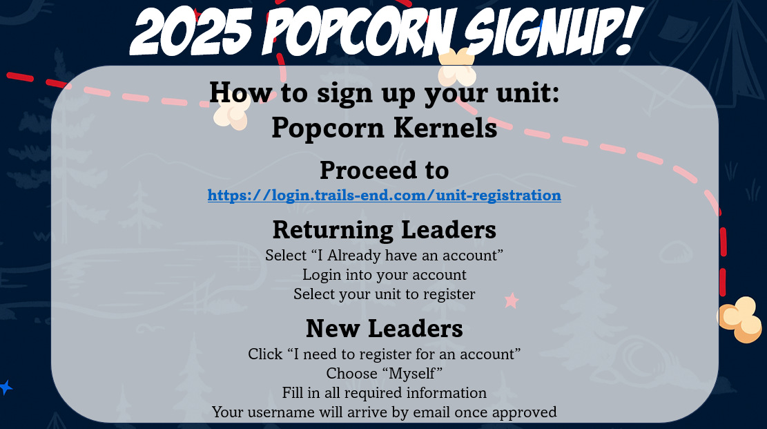 Popcorn Kernel Signup