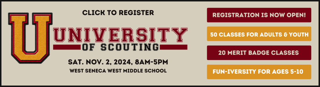 University of Scouting Web Banner