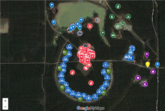 Camp Strake Map