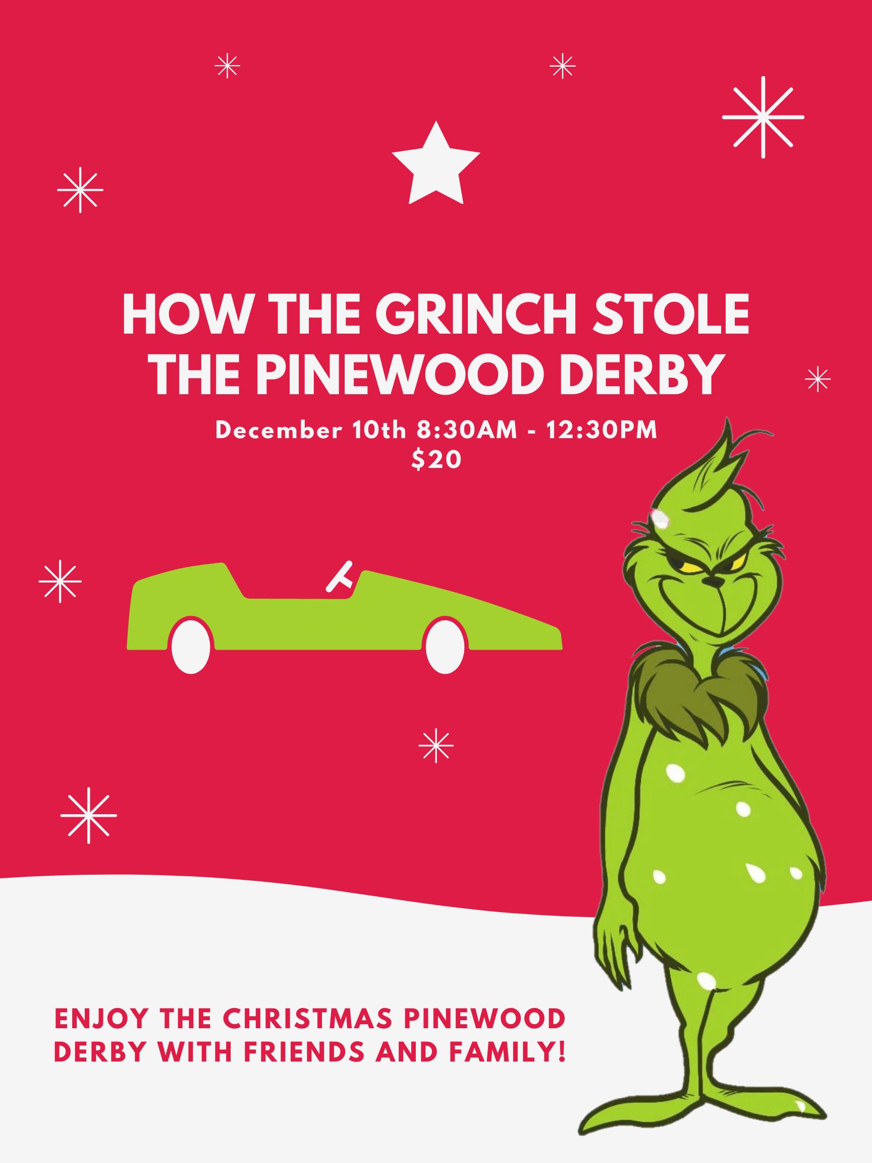 How to Grinch Stole the Pinewood Derby Car 