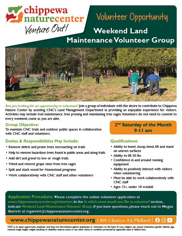Weekend Land Maintenance Volunteers