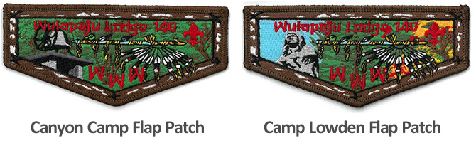 Wulapeju Lodge Camp Lowden Canyon Camp patch set