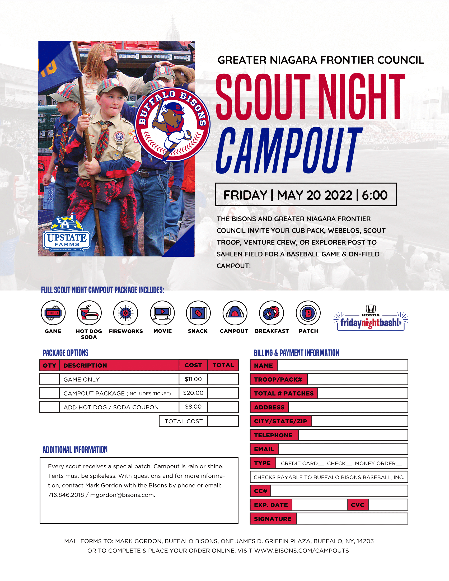 Buffalo Bisons Scout Night/Campout