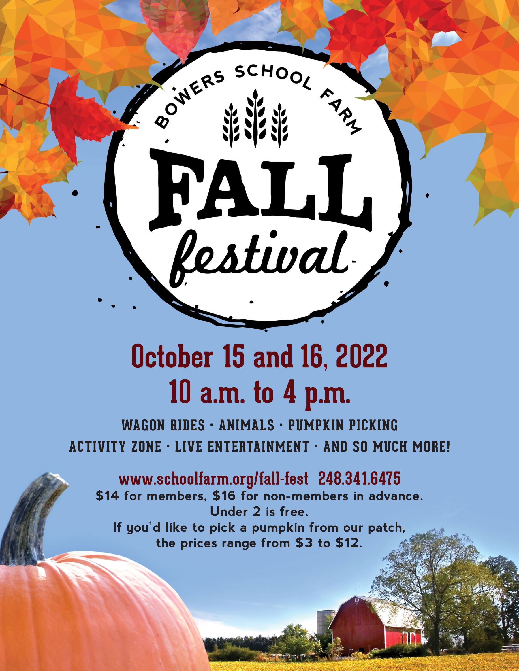 You’re invited to the Bowers School Farm annual Fall Festival ...