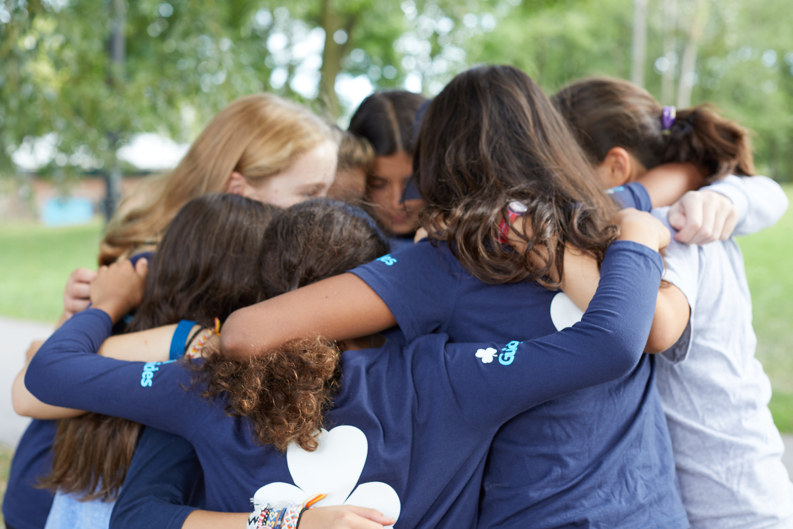 Youth in a huddle