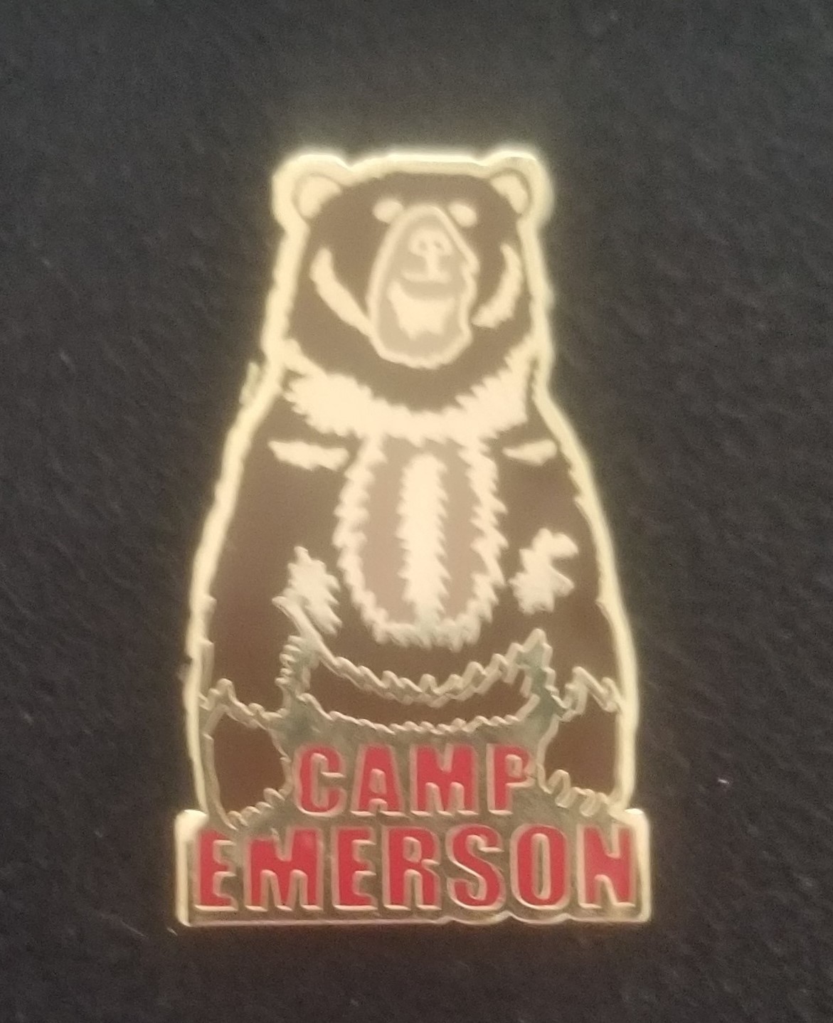 Camp Emerson " Emerson the Bear" hat or lapel pin (PICK UP ONLY - NO SHIPPING)