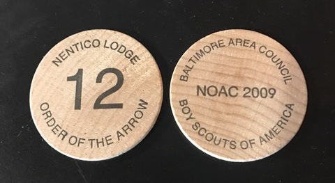Souvenior Wood Coin NOAC 2009