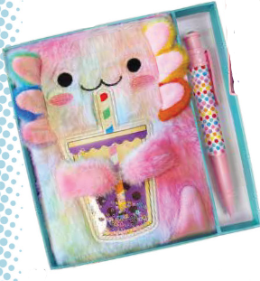 Plush Boba Axolotl Journal & Pen Set