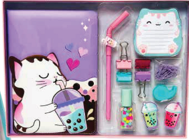Sippin' Boba Kitty Stationery Set