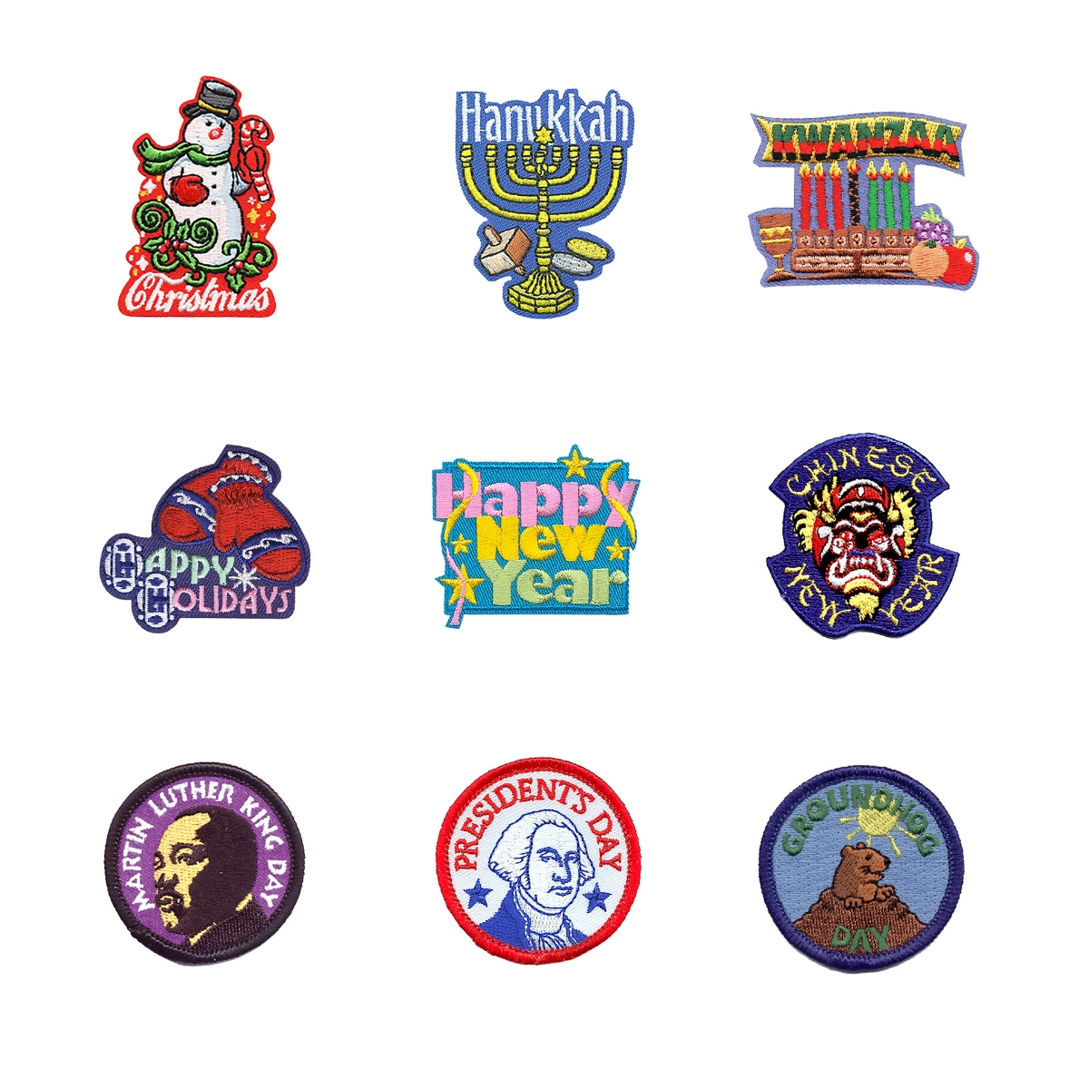 Winter Holiday Fun Patches