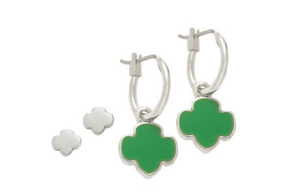 Girl Scout Charming Jewelry Collection Earrings Set — Silvertone