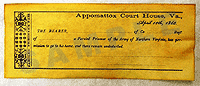 Parchment - Appomattox Parole Ticket